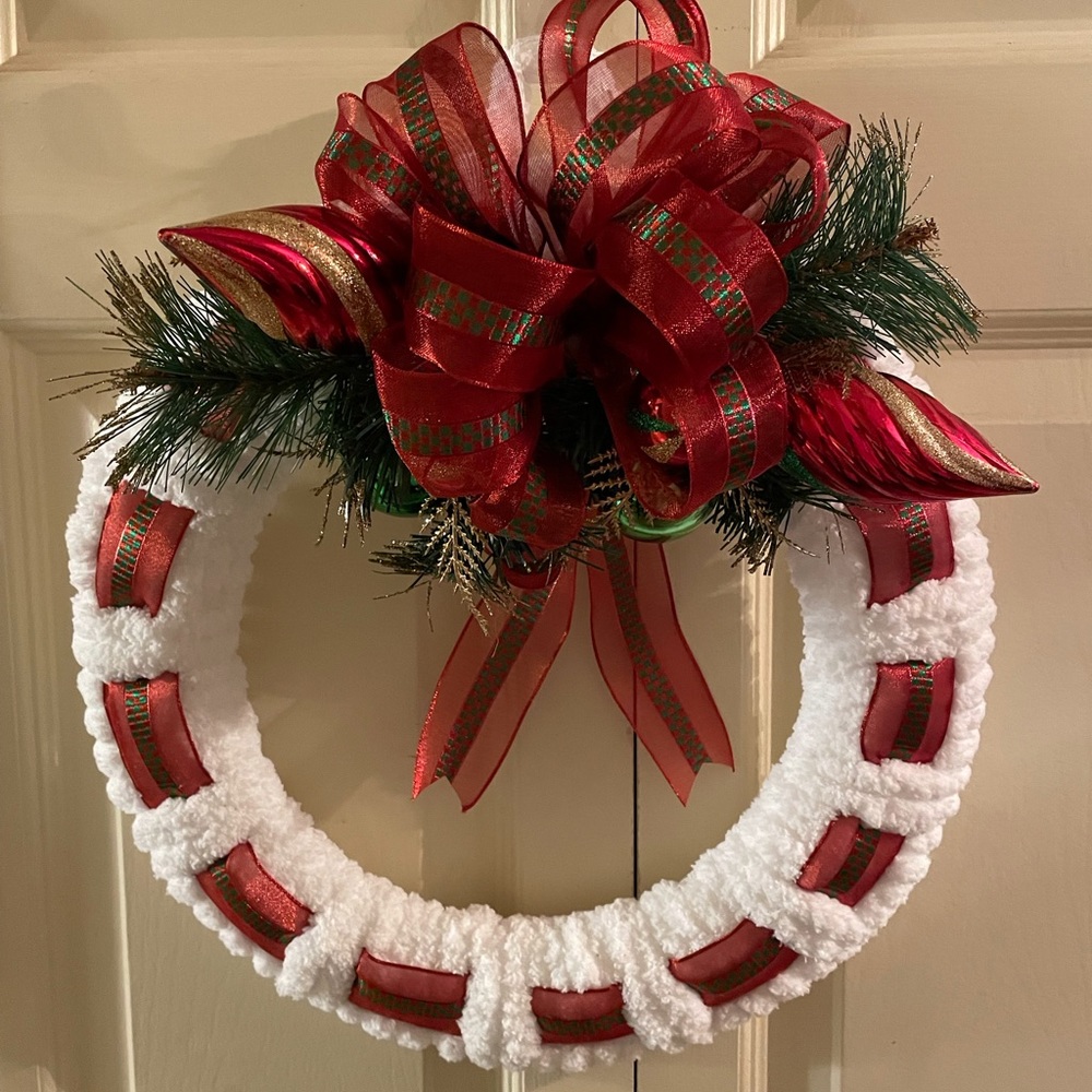 Custom made White Christmas Wreath